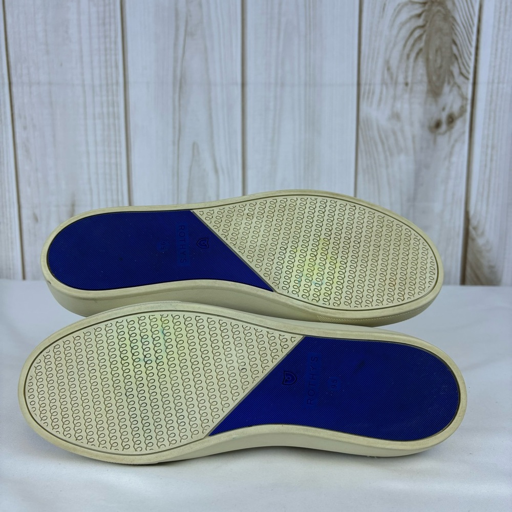 Rothy’s The Sneaker Birch Stripe Textile Slip On Comfort Loafers Tan Size 9.5 - Picture 12 of 15